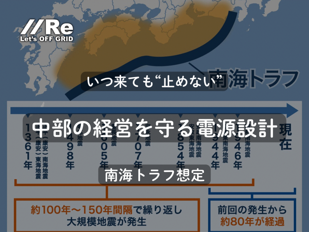 南海トラフ想定｜中部企業BCPの要点（通信冗長・可搬型大容量UPS×CVCF）
